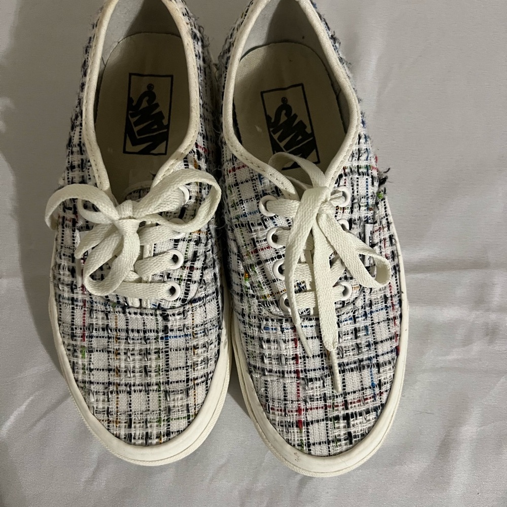 Vans Tweed Pattern Sneakers in Black and White